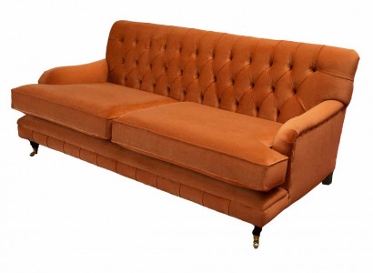 Dreisitzer Sofa 3 Sitz Stoff Chesterfield Modern Design Wohnzimmer Couch